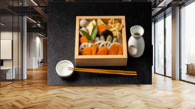 典型的なおせち料理　Japanese food  New Year dishes (OSECHI) Wall mural